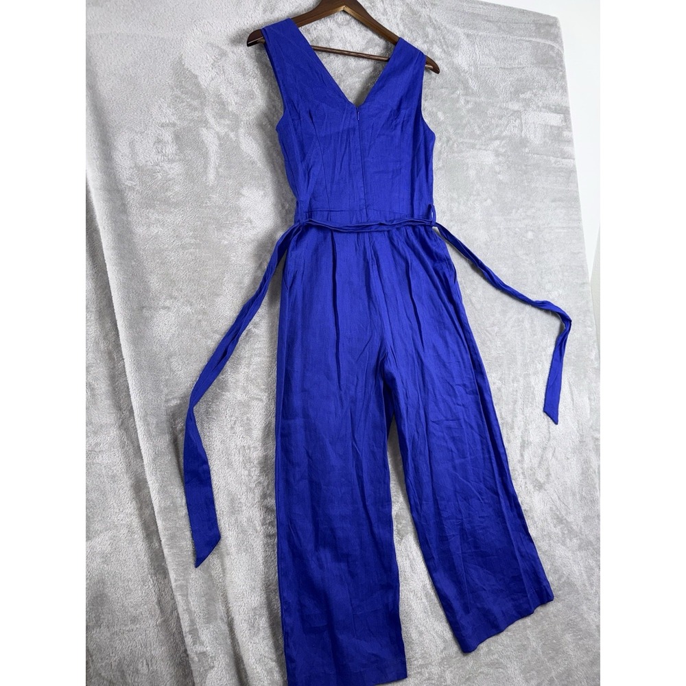 Antonio Melani Women's Jumpsuit Sleeveless Tie Waist Royal Blue Wide Leg Size‎ 2 - Picture 9 of 12